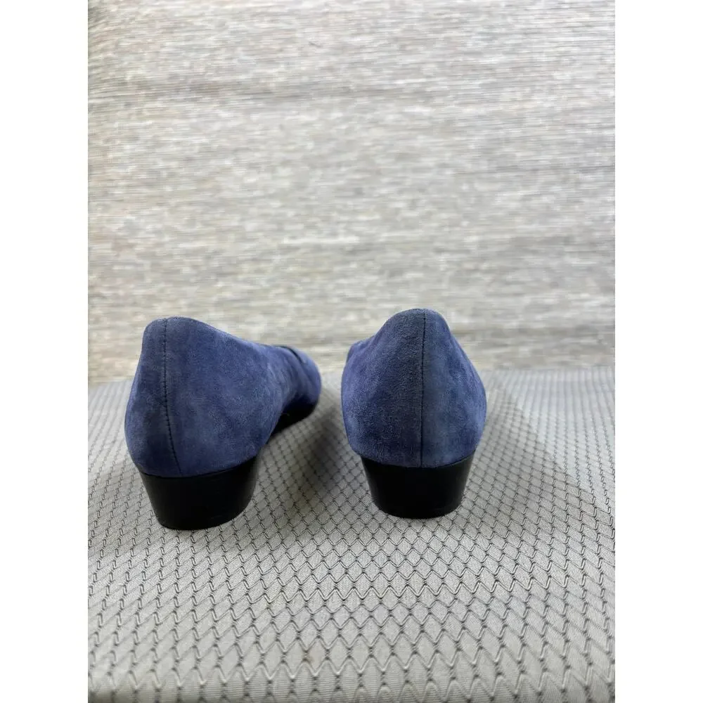 Munro Womens Size 10.5N Deep Blue Suede Slip On Loafer Flats USA - Picture 7 of 10